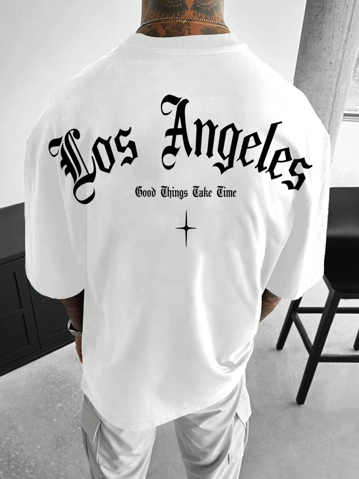 Manfinity Roghcode Men'S Letter Printed T-Shirt, 2000S Style