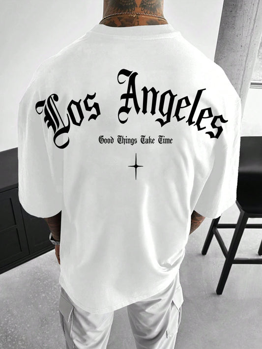 Manfinity Roghcode Men'S Letter Printed T-Shirt, 2000S Style