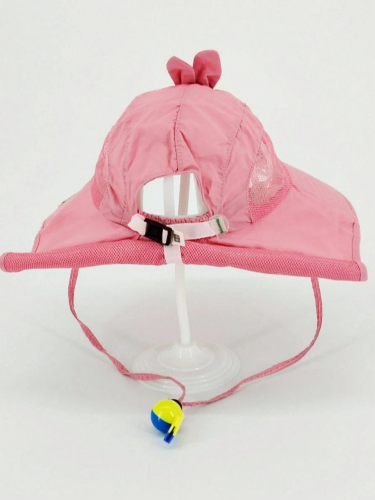 Summer Cute Cartoon Wide Brim Sun Hat for Toddler Boys and Girls, UV Protection Cap with Whistle