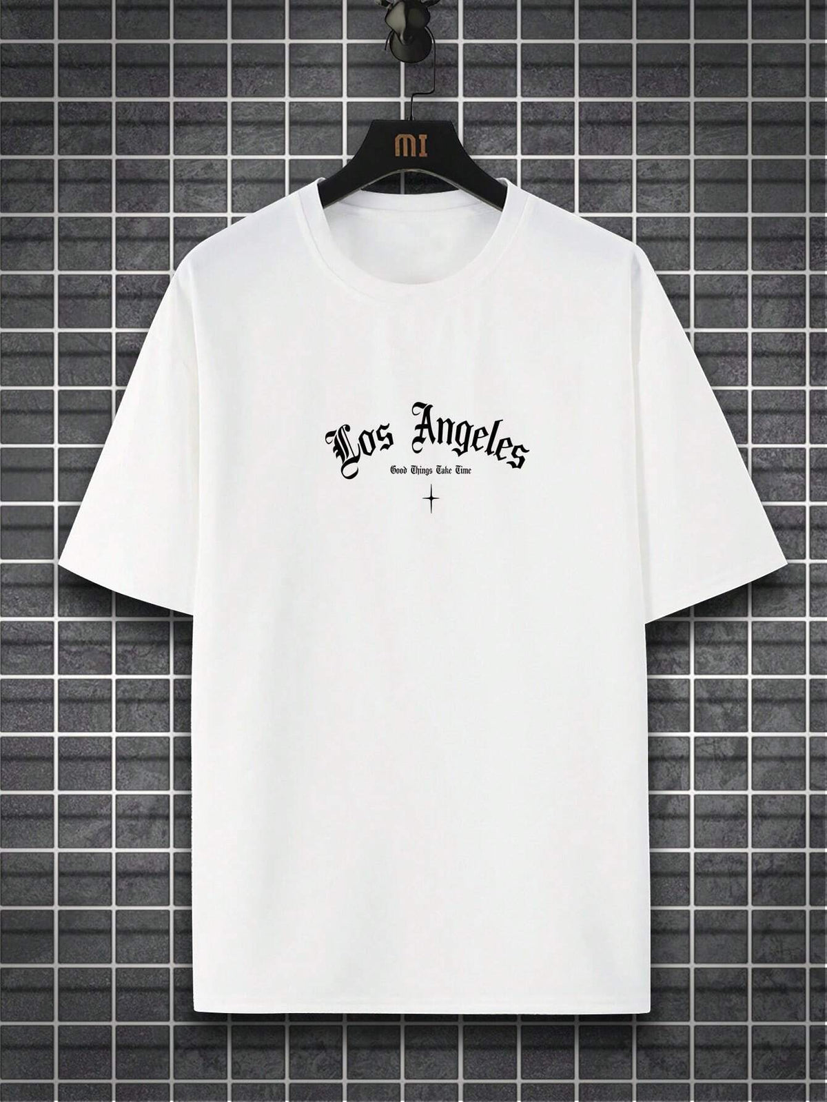Manfinity Roghcode Men'S Letter Printed T-Shirt, 2000S Style