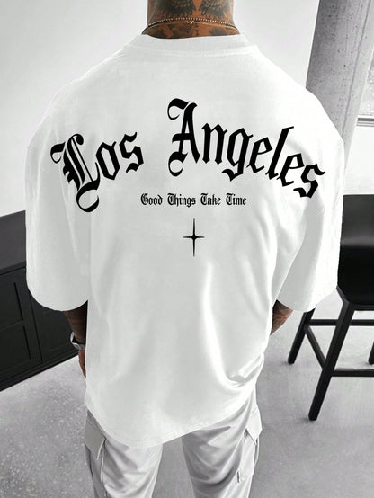 Manfinity Roghcode Men'S Letter Printed T-Shirt, 2000S Style