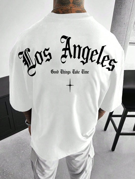 Manfinity Roghcode Men'S Letter Printed T-Shirt, 2000S Style